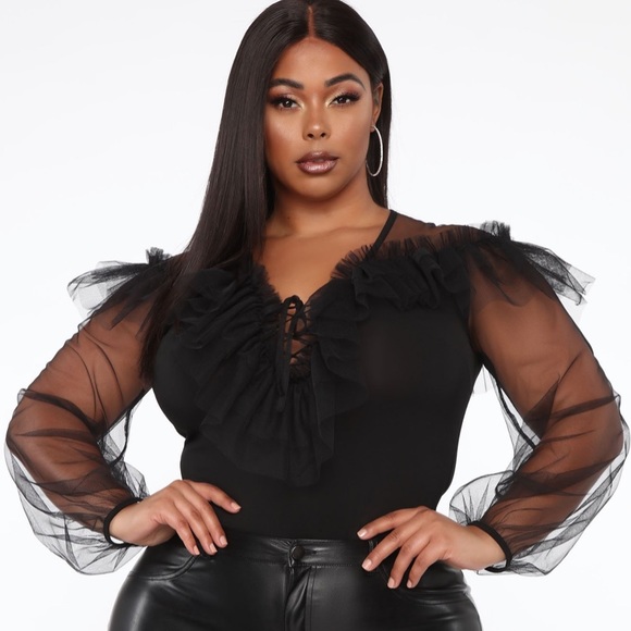 Fashion Nova Tops - Mesh fashion nova body suit